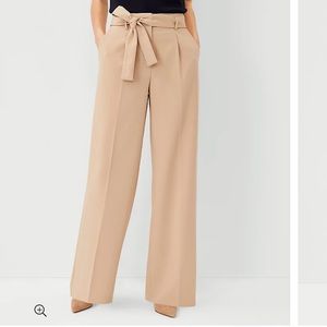 NWT Ann Taylor Tie Waist Wide Leg Pant